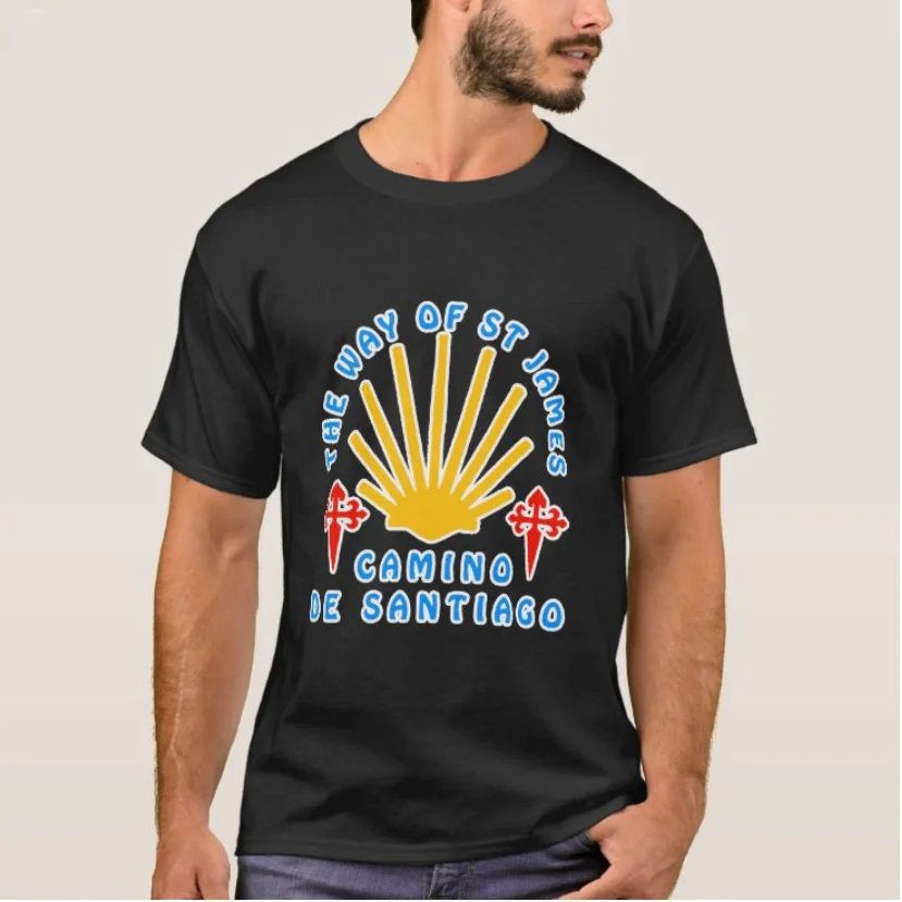 

The Way of St James, Camino De Santiago T-Shirt 100% Cotton O-Neck Short Sleeve Casual Mens T-shirt Size S-3XL