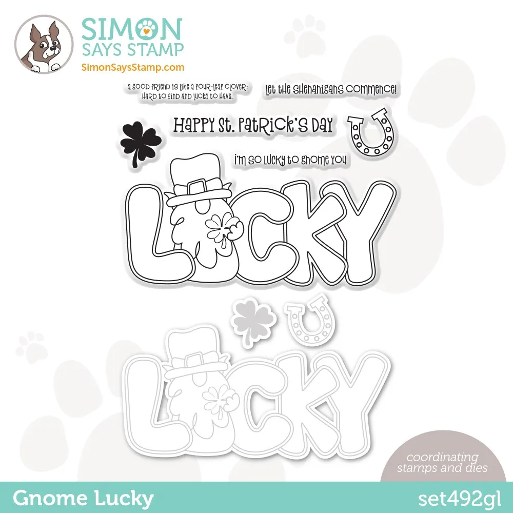 

New Arrival LUCK Word Cutting Dies and Stamps Scrapbooking Dariy Decorat Frame Embossing Template Greeting DIY Card Handmade