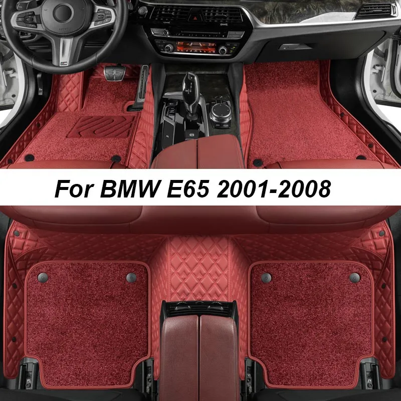 

Custom Luxury Floor Mats For BMW E65 2001-2008 NO Wrinkles Car Mats Accessories Interior Replacement Parts Full Set
