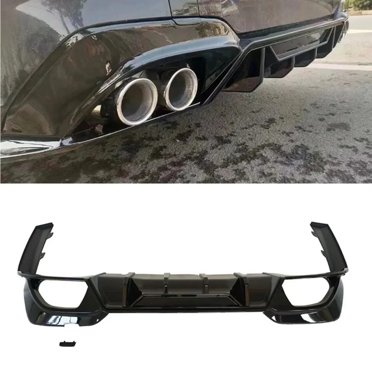 Для BMW G20 2020-2022 комплект кузова задний бампер сплиттер глянцевый черный