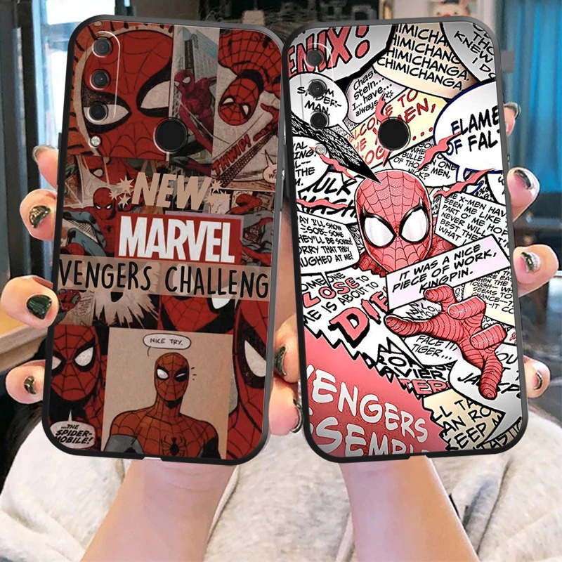 

Marvel's Spider-Man Phone Case For HUAWEI P20 P30 P40 Lite Pro Plus P20 Lite 2019 P Smart 2020 2019 Z 5G Carcasa ShockProof