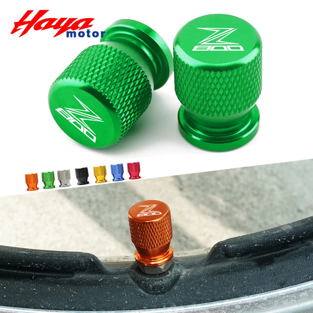 

1 Pair Logo For Kawasaki Z800 Z 800 All Years Moto Tire Valve Cap Plug Tyre Airtight Rim Stem Cover CNC Motorcycle Accessories