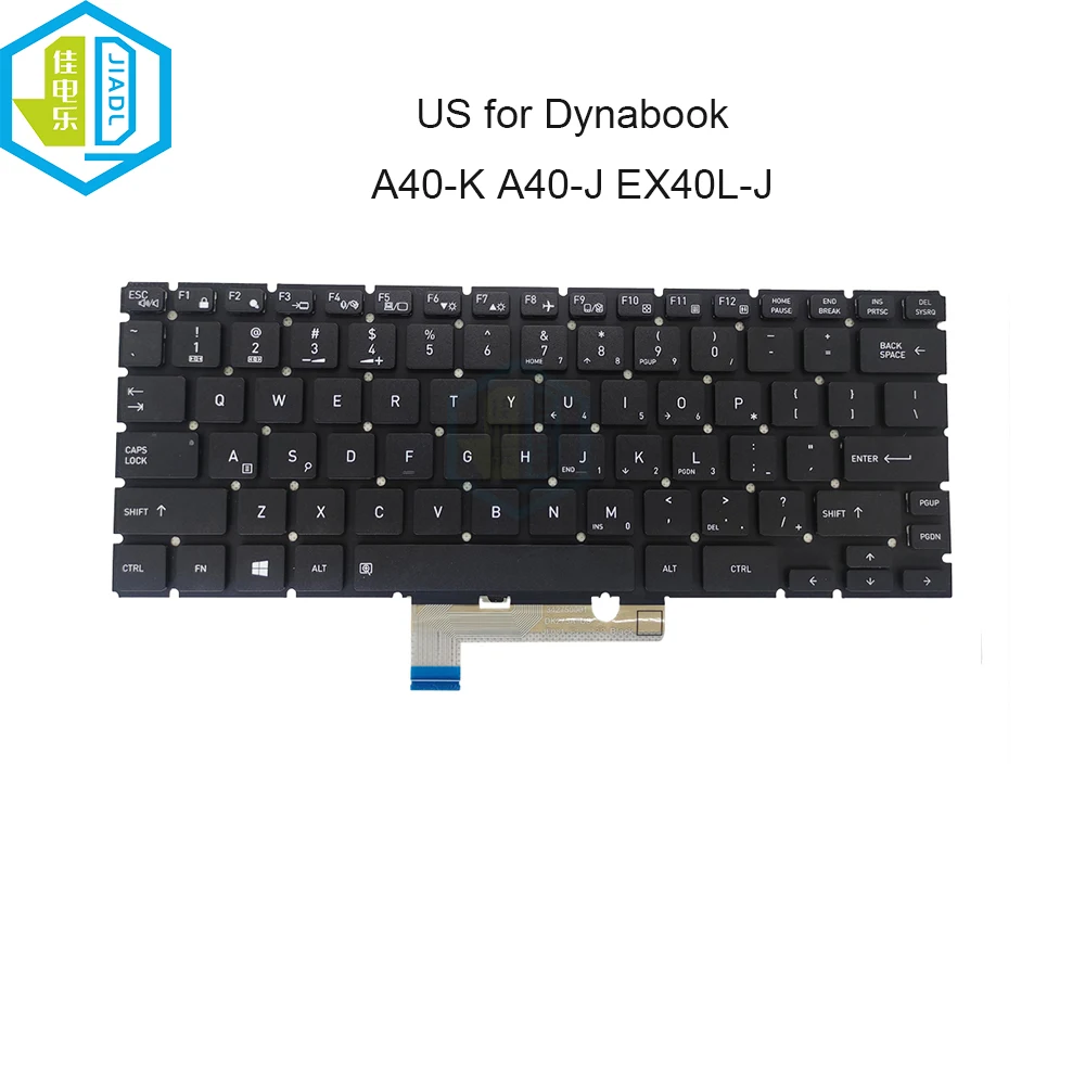 Teclado do Portátil Inglês Eua para Dynabook Tecra A40-k A40-j Ex40l Ex40l-j 342750001 Dk275a Jf081 Notebook Teclado Preto Tampões de Chave