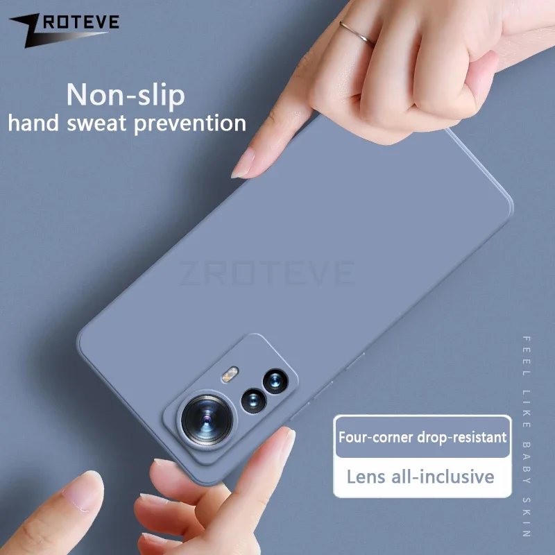 Для Xiaomi12T Zroteve Silky Liquid Silicone Soft Cover для Xiaomi 12T Pro Mi 12 T 12X Xiomi Mi12X Mi12T Mi12 Lite Global Case