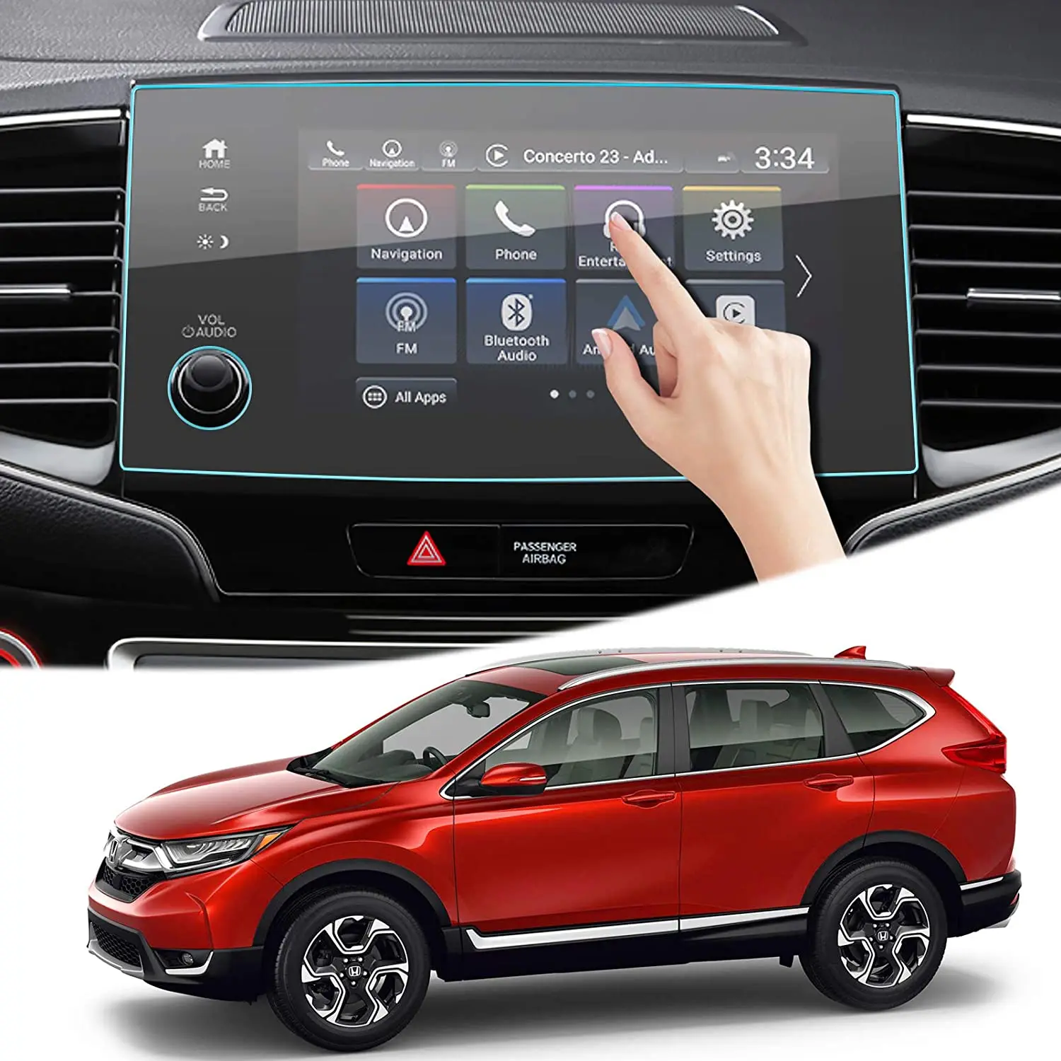 

Протектор экрана Pilot для Honda Pilot 2019 2020 2021 2022, защита экрана из закаленного стекла для центра навигации (8 дюймов)