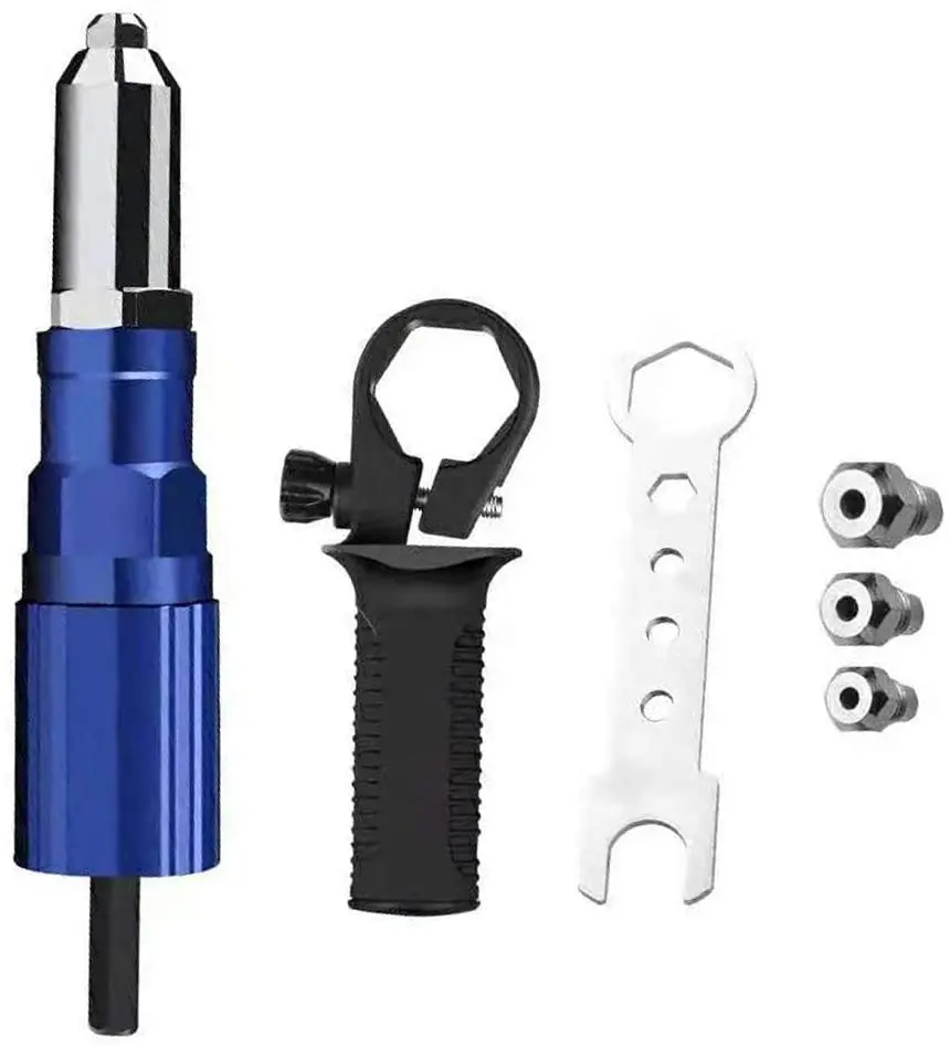 

Electric Rivet Gun 2.4mm-4.8mm Rivet Nut Gun Drill Adapter Cordless Riveting Tool Lnsert Nut Pull Rivet Tool Gun Accessories