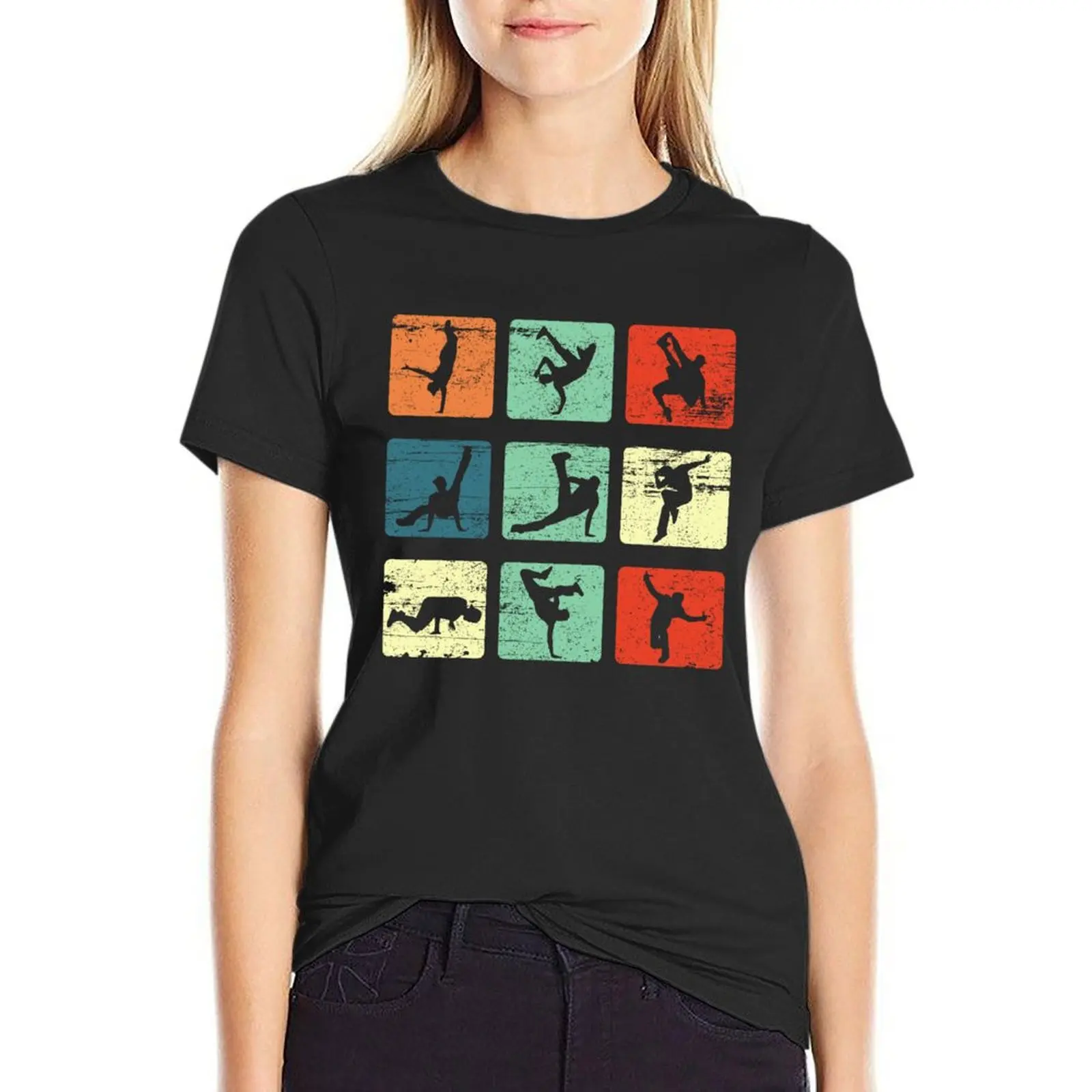 Женская Винтажная футболка в стиле ретро