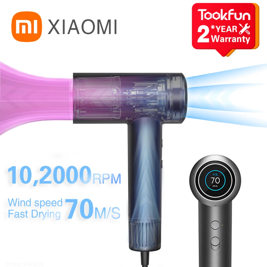 

XIAOMI MIJIA H700 High Speed Hair Dryers 102,000 Rpm HD Color Screen Smart Temperature Control Negative Ion Hair Care MNGS01SK