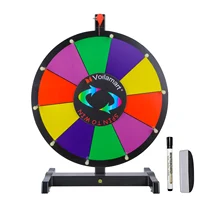15" Tabletop Spinning Prize Wheel 10 Slots with Durable Plastic Base, For Fortune Spin Game in Party Pub Trade Show Carnival