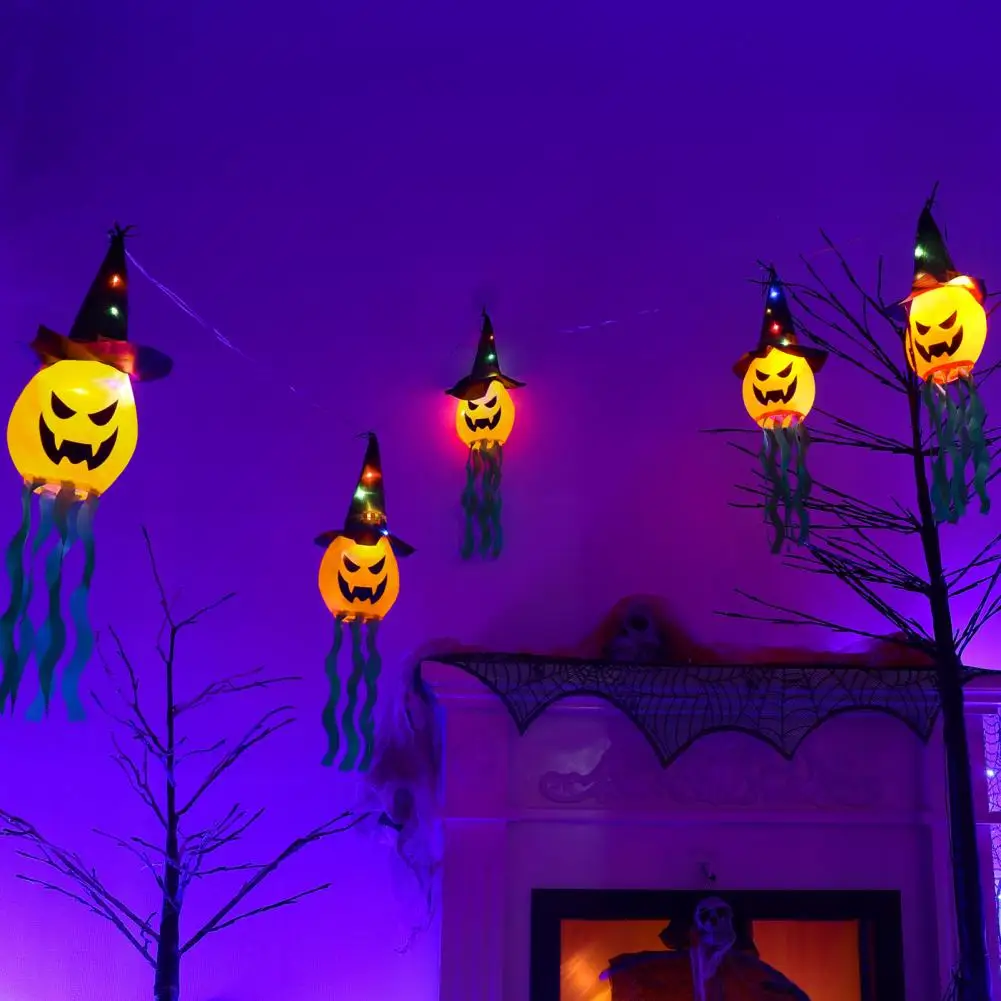 

Fashion Halloween Indoor Outdoor Decoration Hanging Lamp 5 LEDs Halloween Hanging Light Battery Powered for Party