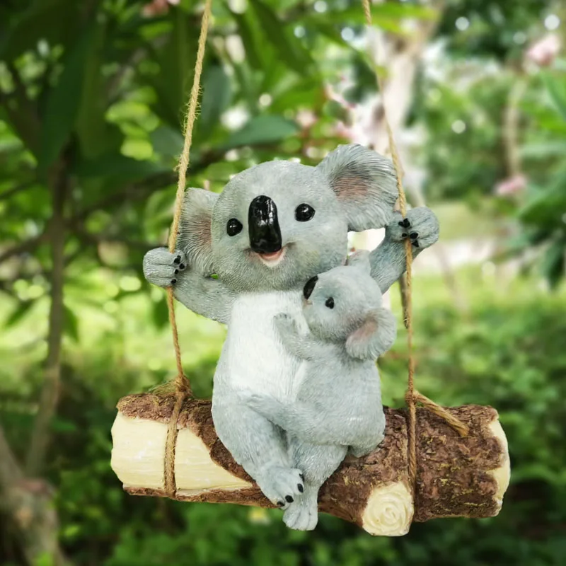 

Статуэтка ручной работы Koala из смолы, подвесные фигурки, креативные статуи животных, интерьер дома, наружные декоративные предметы, предметы