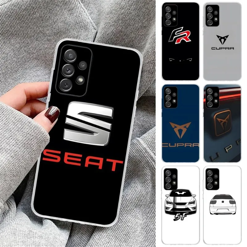 

Fashion Coque Seat Car Phone Case for Samsung Galaxy S23 S22 S21 Plus Ultra A12 A32 A53 Clear Phone Cover Funda