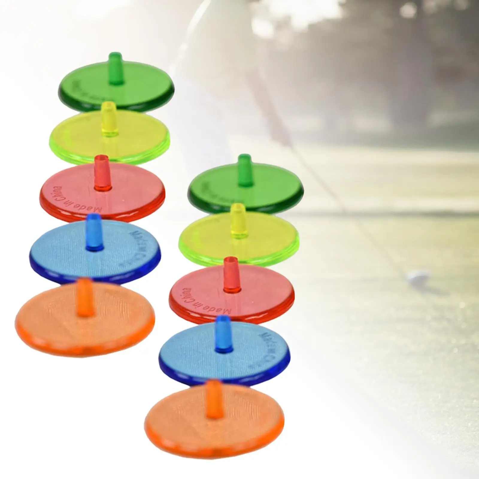 

10 Pieces Golf Ball Markers Transparent Plastic 24mm for Training Practice Women