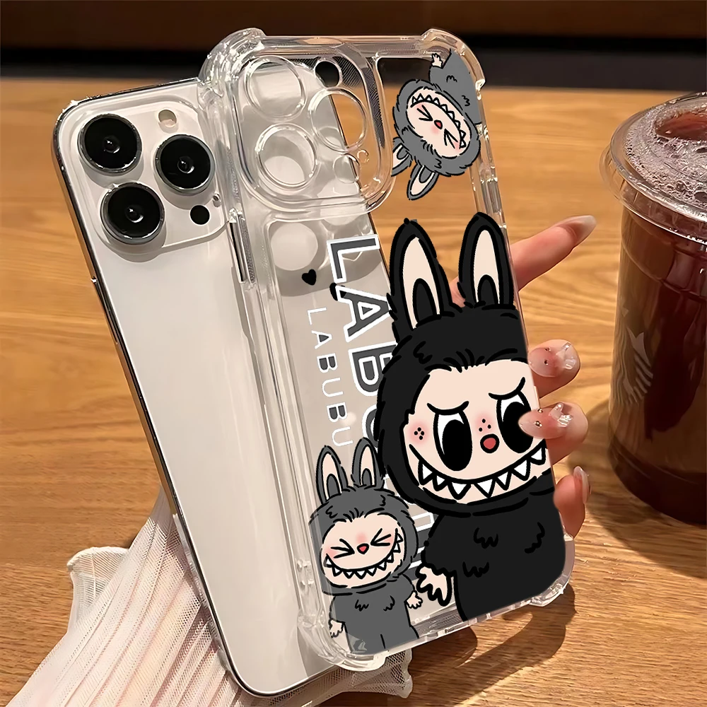 Cartoon New Doll Labubus Phone Case For Xiaomi Redmi 14C 13C 12C K50 K40 Note 13 12 11 10 9S 4G 5G Anti Fall Clear Back Cover