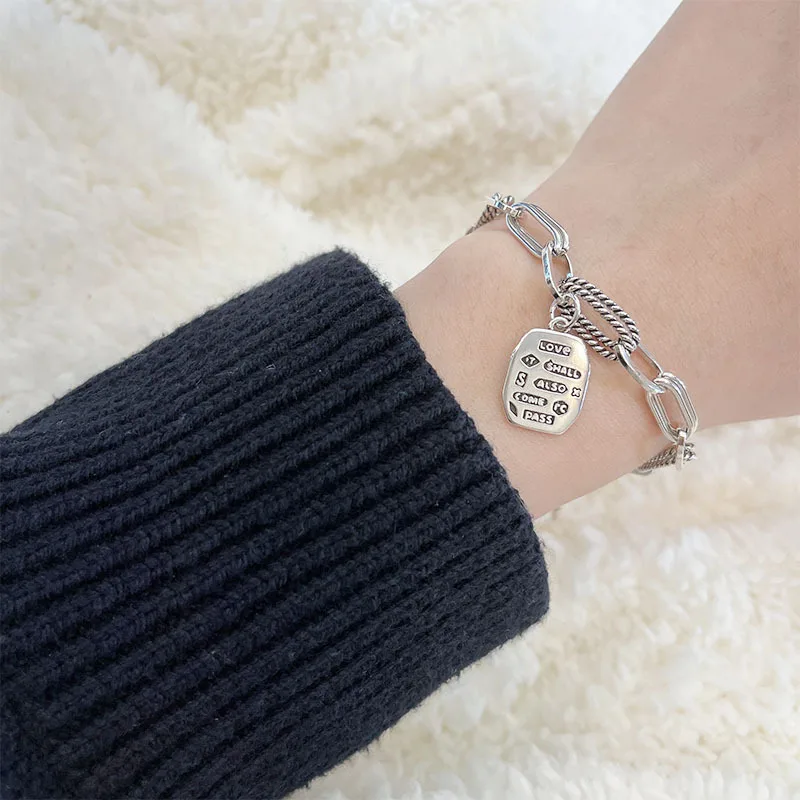 

Thick Chain Fashion Square Brand Bracelets on Hand Trendy Woman Jewelry 2022 Fashion Accessories with Free Shipping Gift Female
