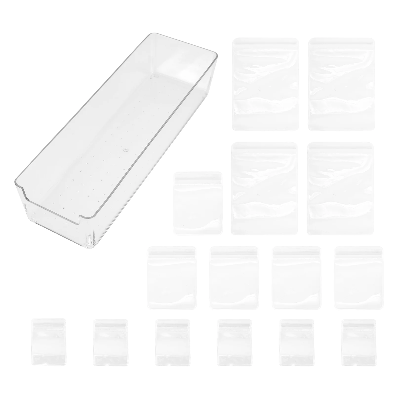 

Самозапечатывающиеся Прозрачные Серьги для хранения ювелирных изделий на молнии, органайзер для колец, упаковка для закусок, герметичная з...