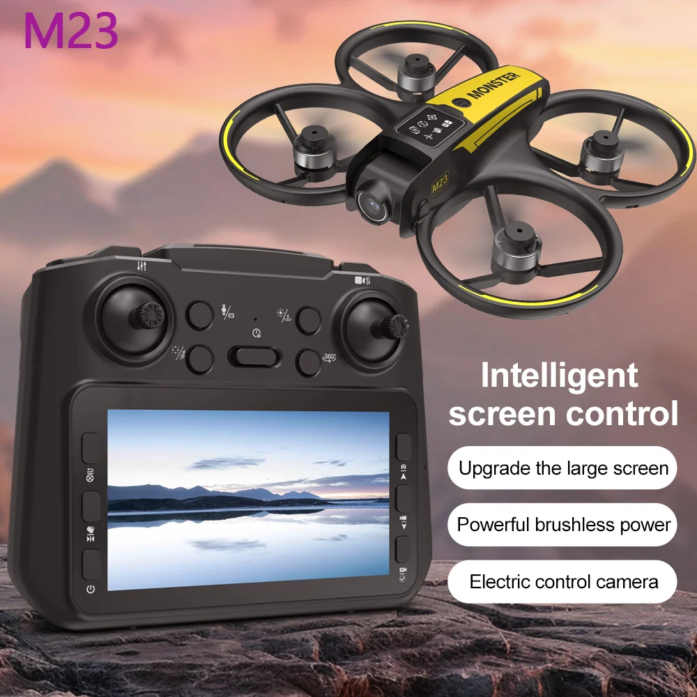 Фото Дрон M23 Безопасный двигатель 8K Воздушная профессиональная HD камера Вертолет Оптический контроль потока Экран для предотвращения Obatacle Дрон №1