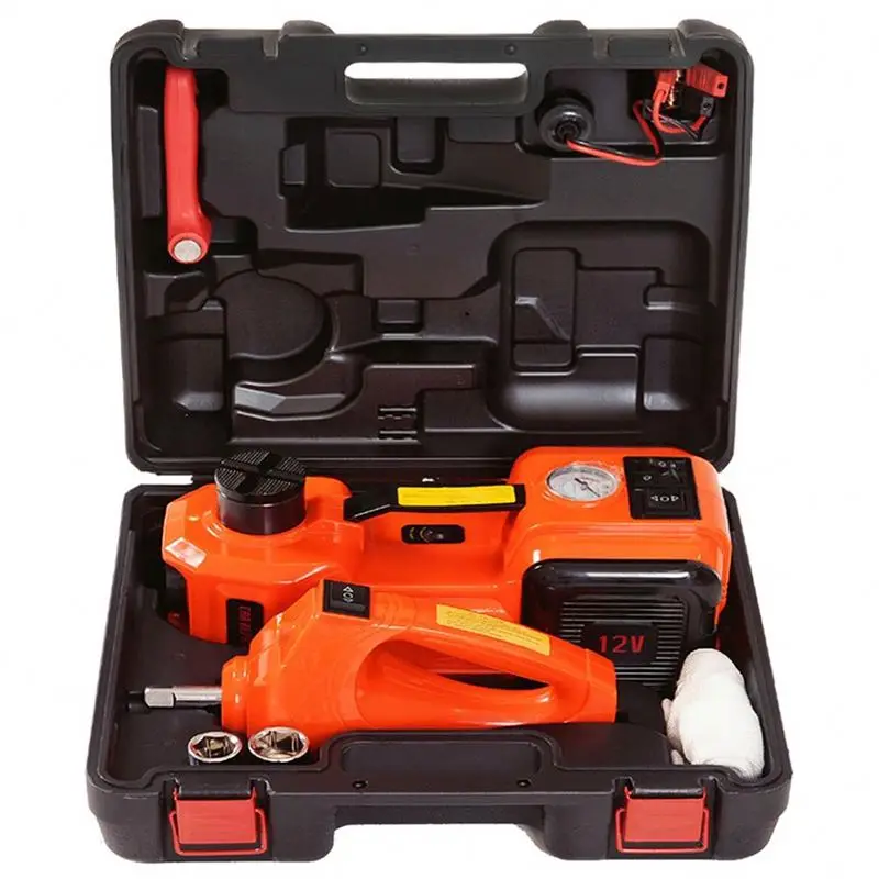 

New Arrival Electric Car Jack 5 Ton 12v Kit Hydraulic Car Jack With Lithium Battery And Digital Gauges
