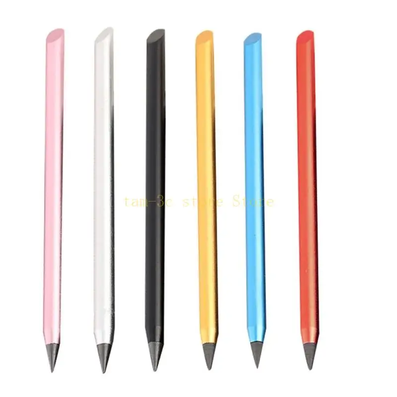 6 шт. стираемая вечная ручка с резиновым наконечником для сенсорного экрана