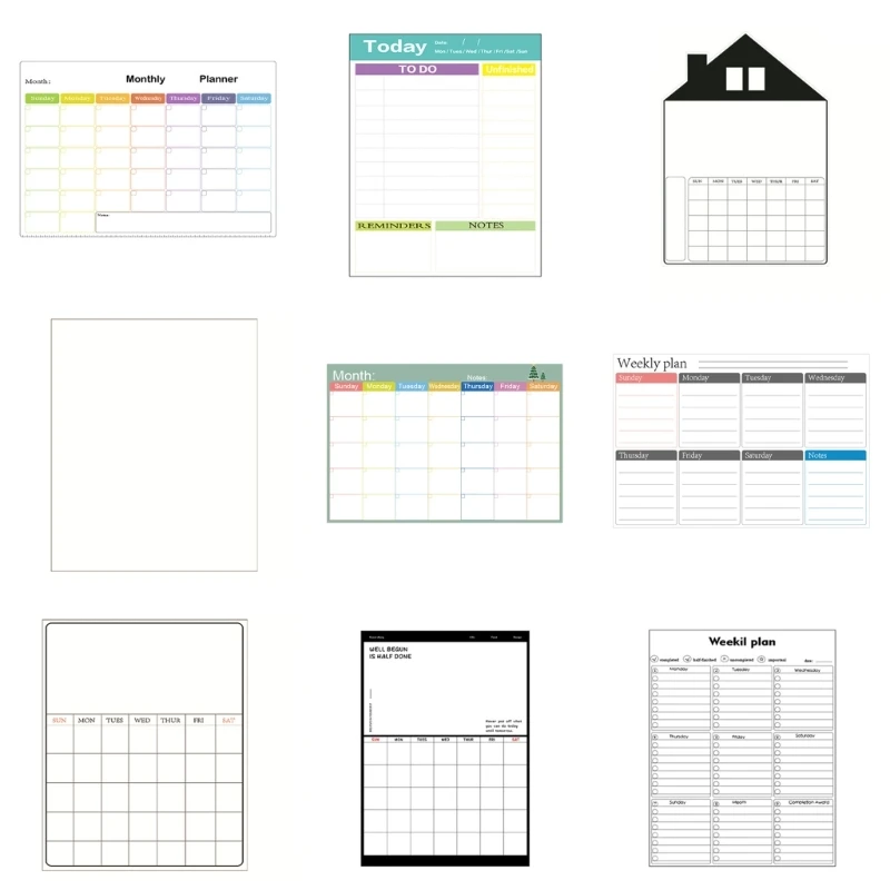 

Calendar Planner Schedule Weekly Refrigerator Sticker Decal