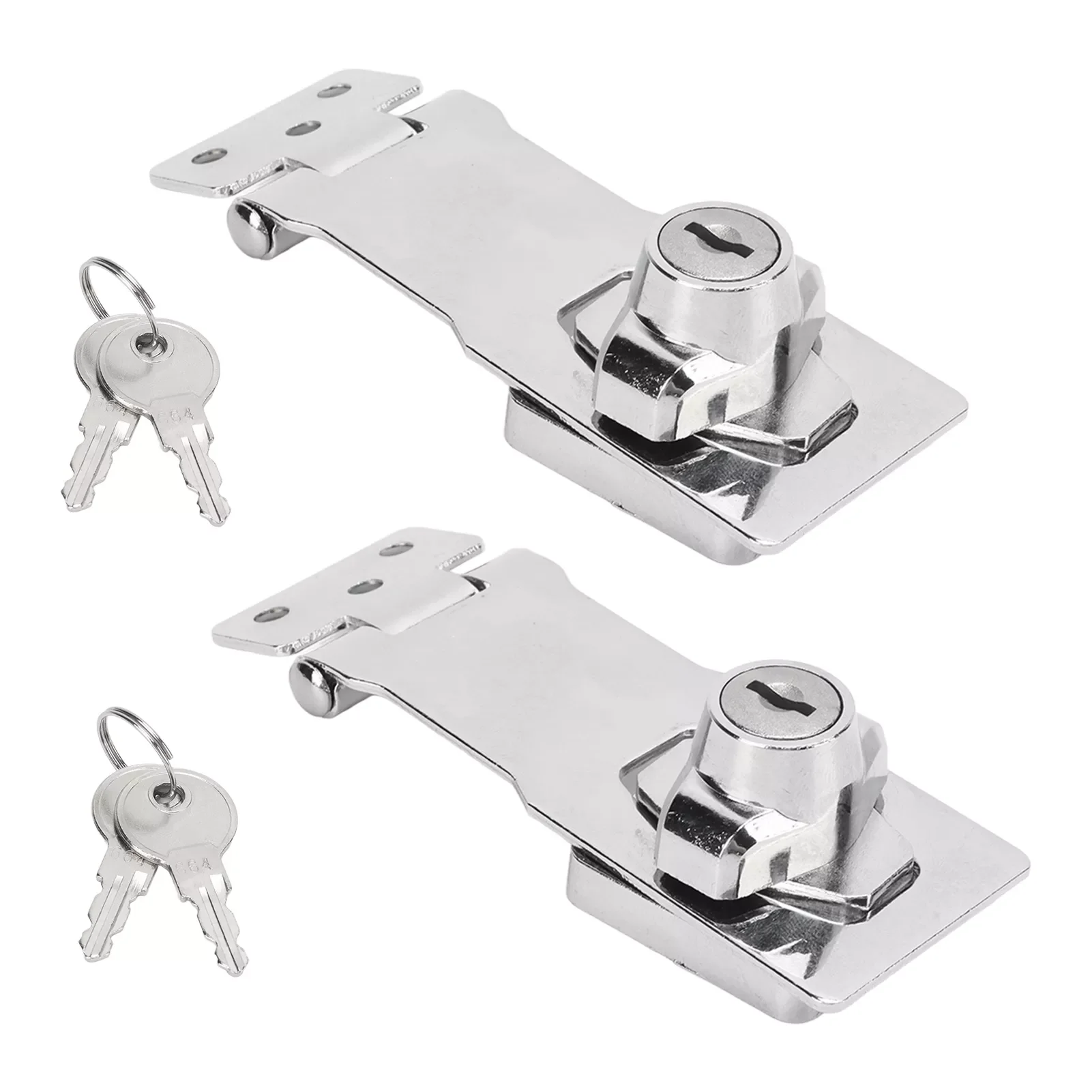 

Hotel Door lock Keyed Hasp Locks Zinc Alloy Safety Key Locking Hasp Kit for Drawers Envelope Boxes Cabinet Doors home Door lock