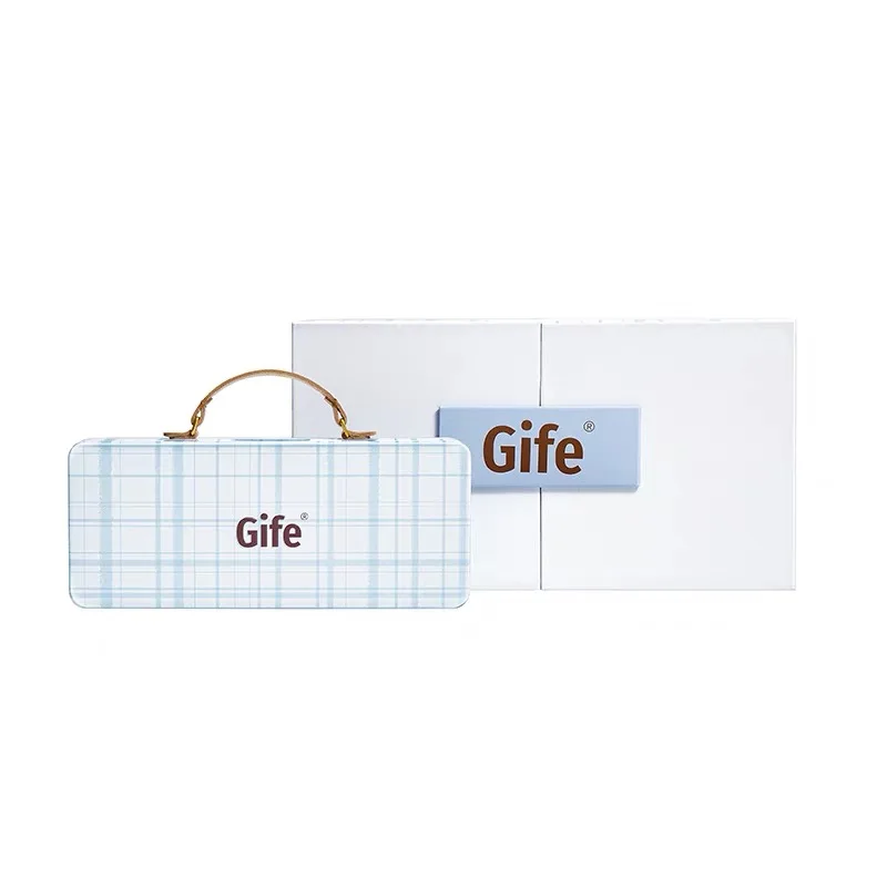 Gife маленькая корзина теней для век клетчатая палитра железная коробка жемчужная