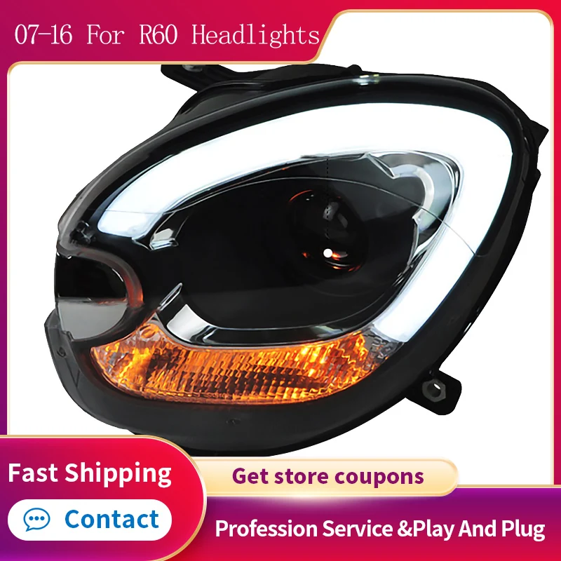 

Head Lamp For BMW MINI Countryman R60 LED Headlight 2007-2016 Headlights DRL Turn Signal High Beam Bi-xenon Projector Lens Lamps