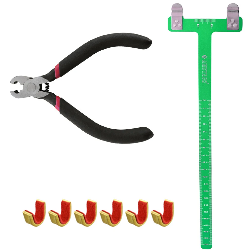 

Lightweight Archery T Square Bow Ruler + Nocking Buckle Pliers Set Easy to Carry Tool for Compound Recurve Bow