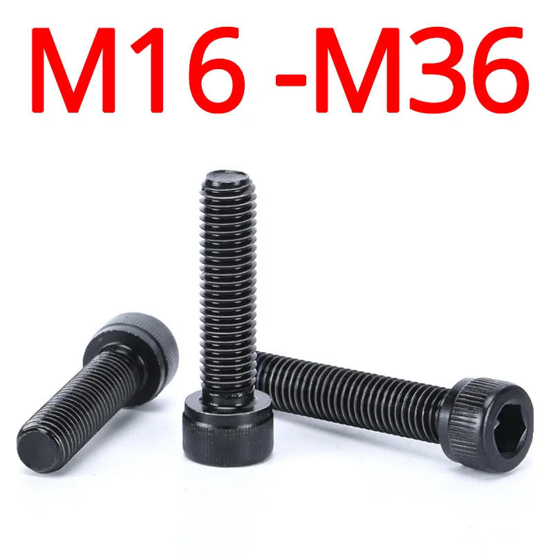 

M16 M18 M20 M22 M24 M27 M30 M36 Black Grade 12.9 Hexagon Socket Head Cap Screws High Strength Hex Socket Screw Allen Bolt