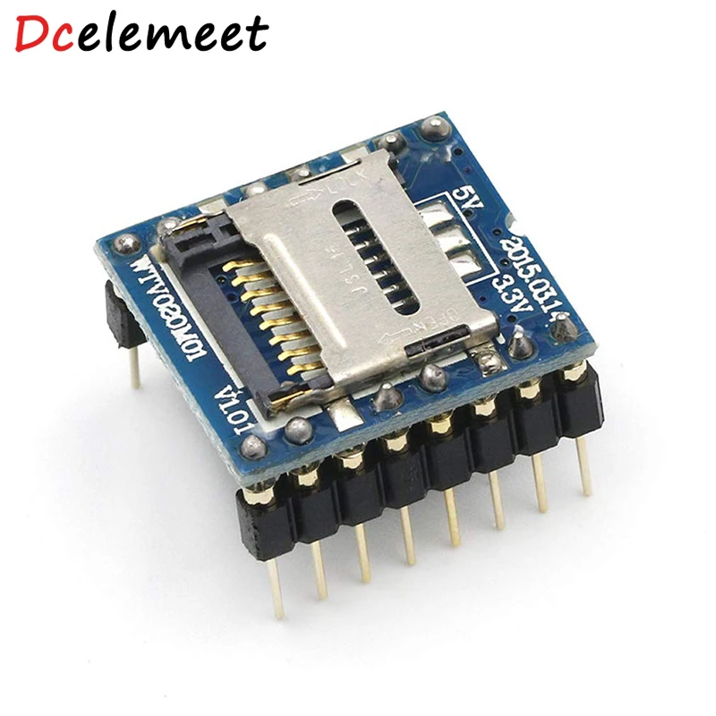 

H14 1pcs WTV020 WTV020-SD WTV020SD-20SS Mini SD Card MP3 Sound Module For PIC Ard uino 2560 UNO R3 WTV020-SD-16P