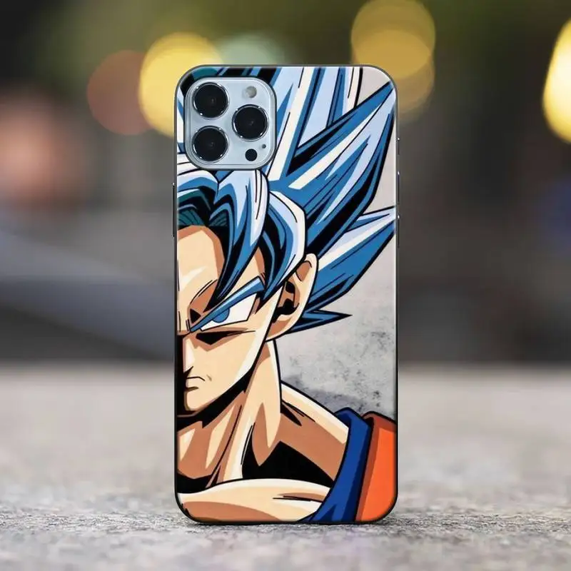 Дизайнерский чехол для телефона Dragon DBZ черный iPhone 13 12 11 Mini Pro X XR XS Max 6 6s 7 8 Plus SE с