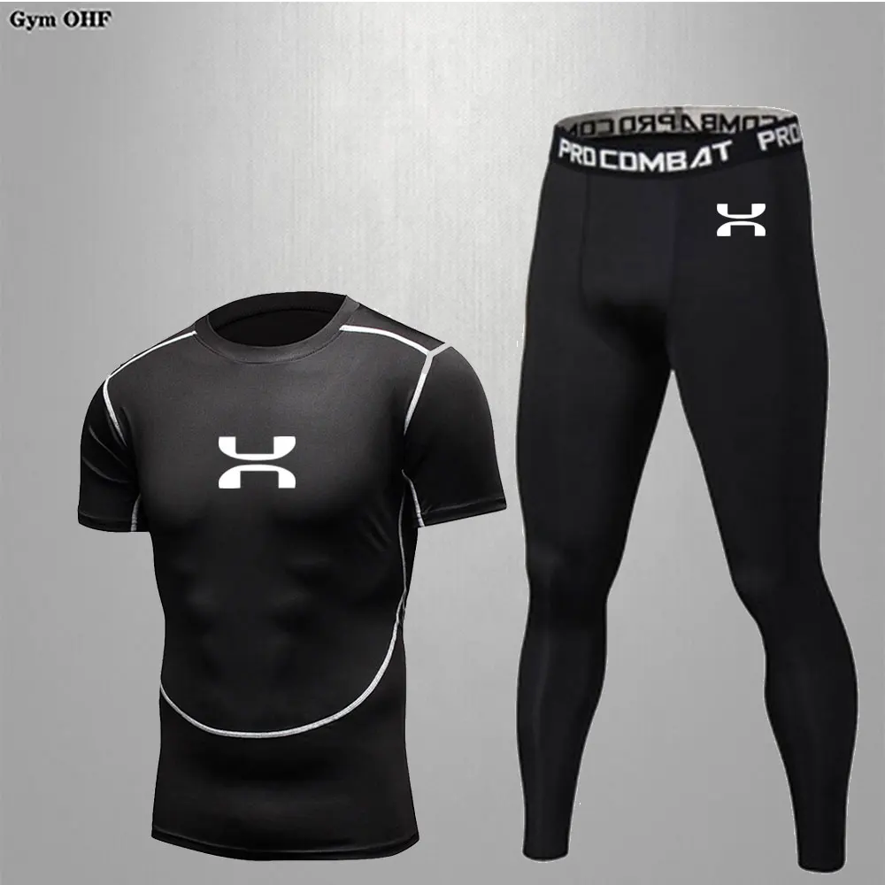 Cycling Running Tight-Fitting Suit Men's Jogging Compression Quick-Drying Sportswear Track And Field Training Breathable Suit