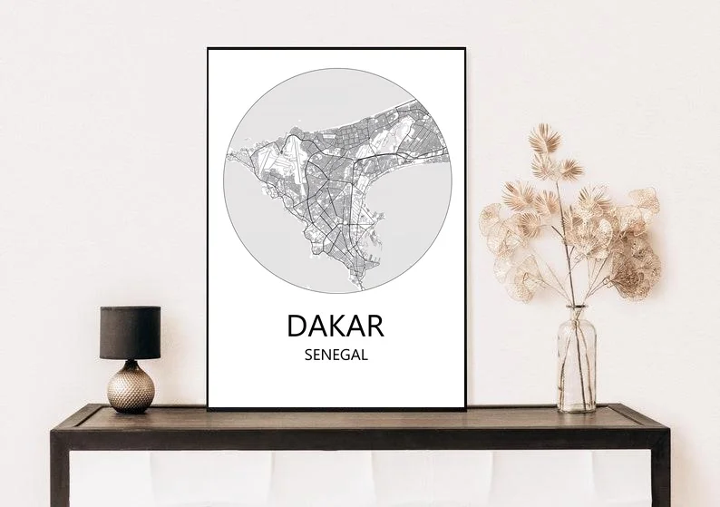 Современный минималистичный уникальный постер в скандинавском стиле Дакар