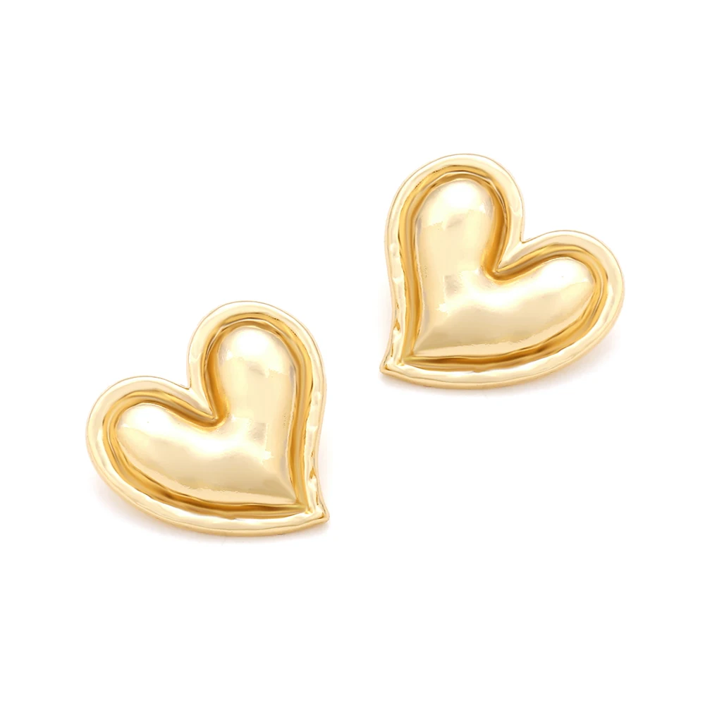 Крупные серьги в виде сердца из сплава роскошном стиле