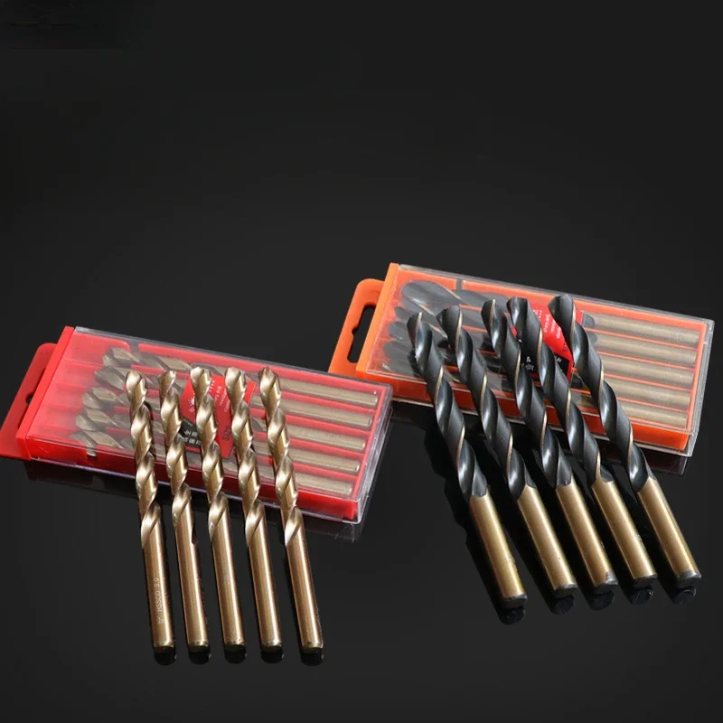 

Fried Dough Twists Drill Fully Ground Cobalt Containing Straight Shank High-speed Steel Drill HSS Hole Drilling Stainless Steel