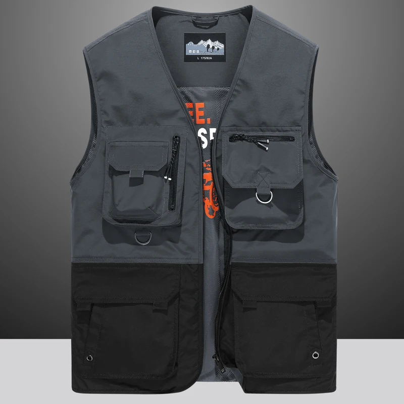 Летняя новая куртка без рукавов для фотографа рыбалки с несколькими карманами