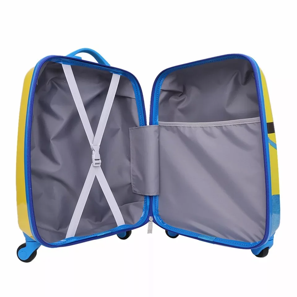 18 inch trolley luggage with wheels child rolling luggage kid travel cabin suitcase cartoon Animation girls carry on bag cute
