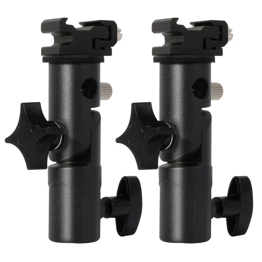 

2pcs Camera Flash Speedlite Mount Swivel Light Stand Bracket with Umbrella Reflector Holder for canon nikon yongnuo godox