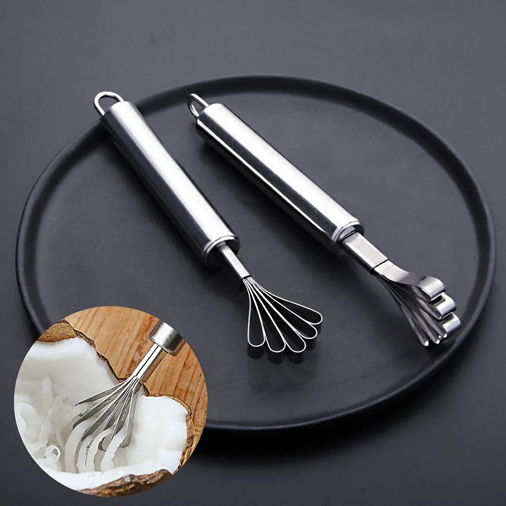 

Stainless Steel Coconut Slicer Coconut Planer Meat Shredded Scraper Fish Scaler Fruits Vegetable Grater Kitchen Gadgets