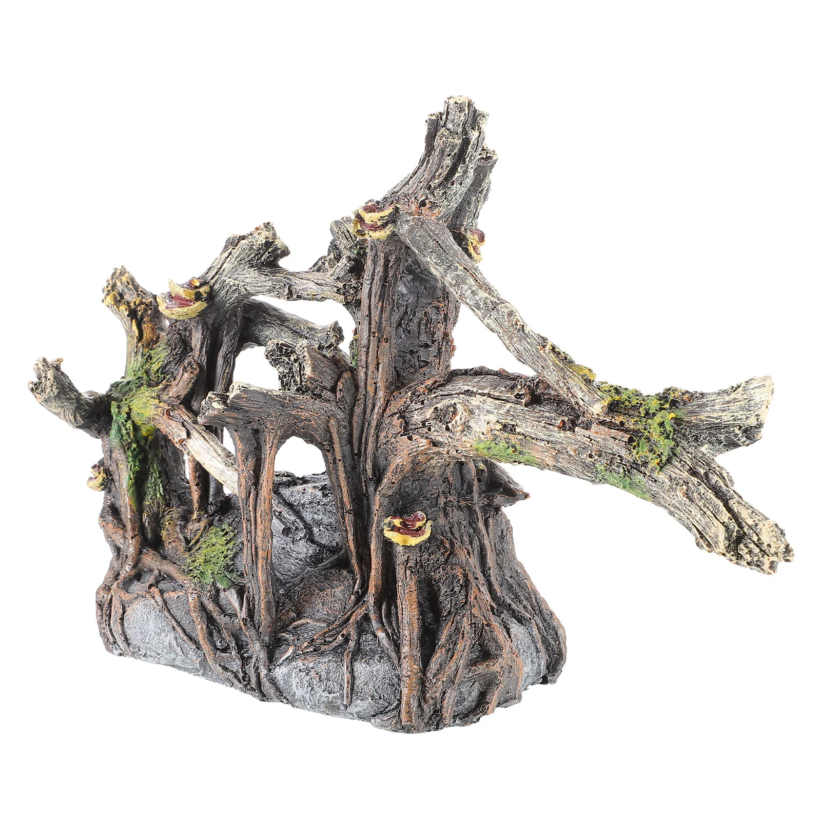 

Tank Aquarium Decor Resin Tree Decoration Driftwood Hideout Root Ornament Cave Shrub Betta Wood Artificial Decorations Trunk Log