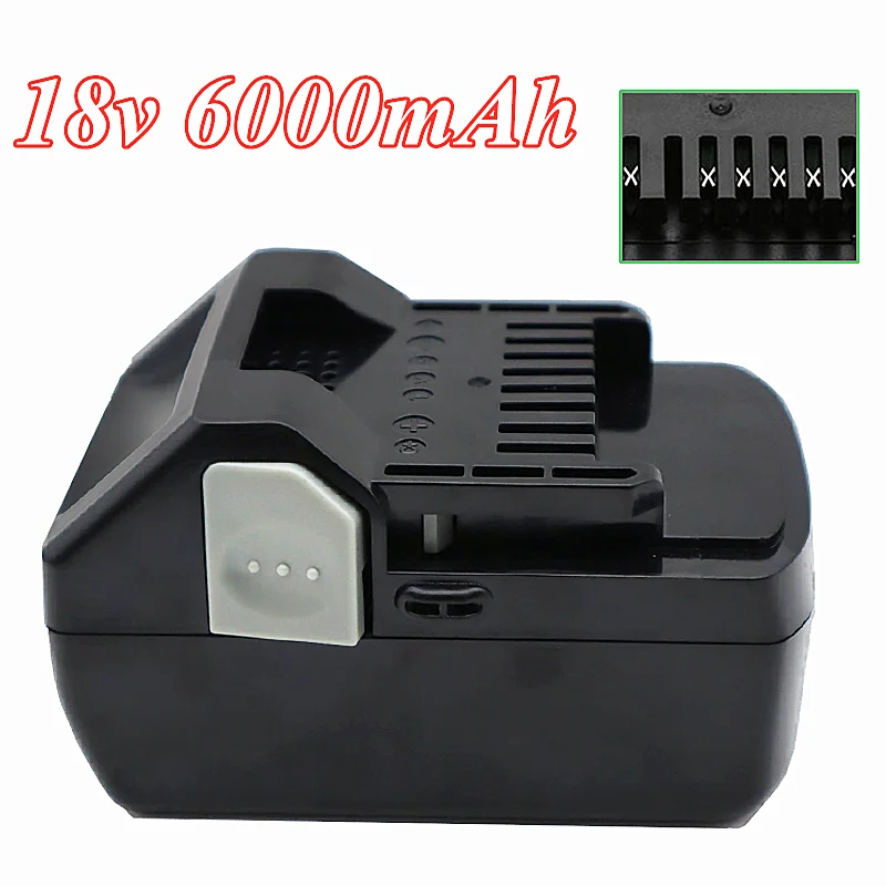 

18V6.0Ah Li-ion ReplacementRechargeable Battery for HITACHI BSL1820 BSL1840 BSL1850 BSL1860B Power Tools Batteries ElectricDrill