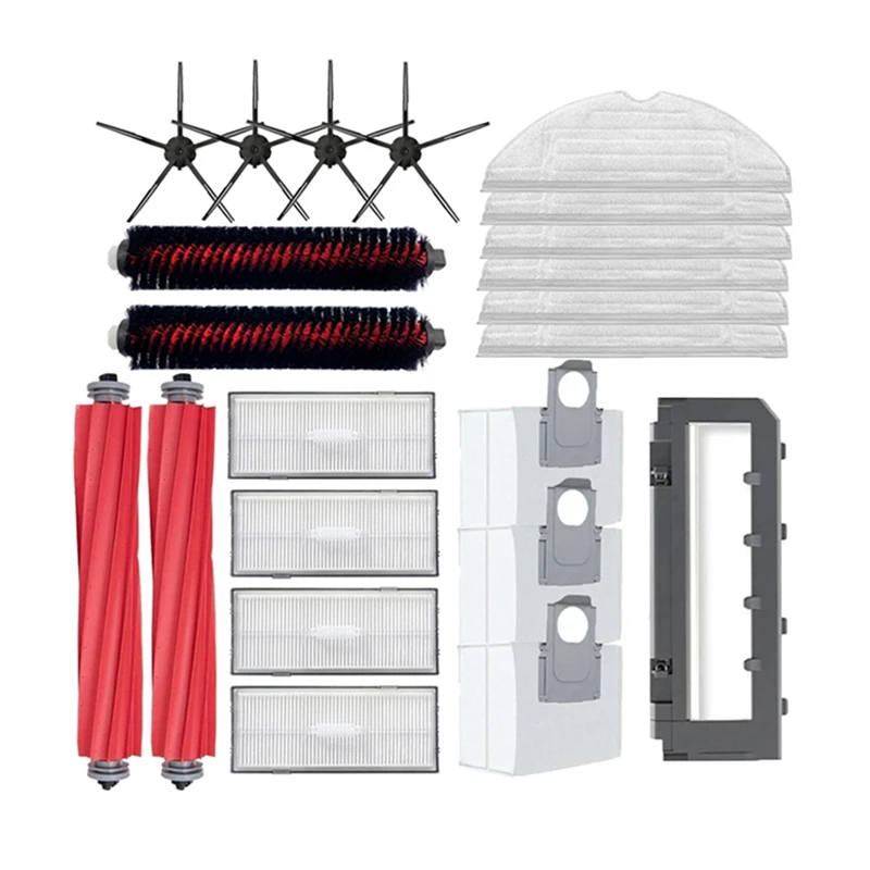 

For Roborock S7 Maxv Ultra S7 Pro Ultra Vacuum Cleaner Roller Side Brush Hepa Filter Dust Bags Mop Replacement Spare Parts