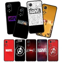 avengers marvel logo cute for honor 60 50 30 20 pro plus 5g funda coque capa magic3 play5 5t tpu soft silicone black phone case