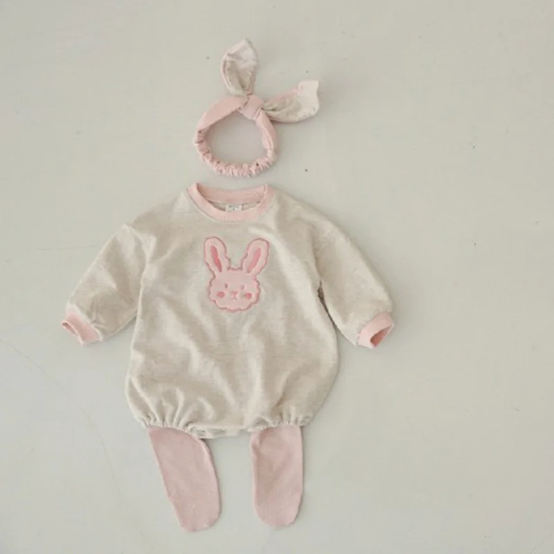 RiniLucia Korea Baby Boy Romper Spring Soft Cotton Cartoon Infant Bodysuit Casual Hoodies Overalls for Children Tops Outwear