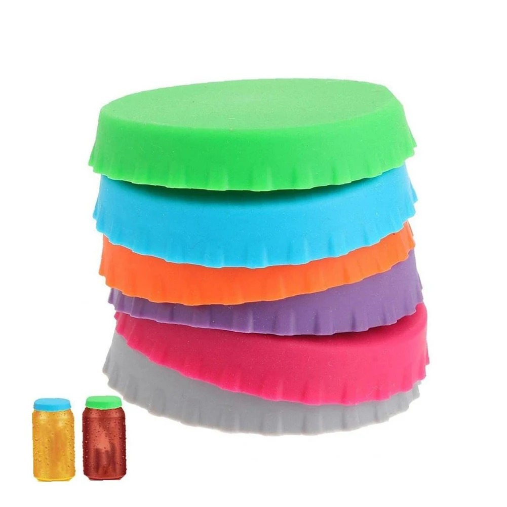 6 шт./набор силиконовые крышки для банок