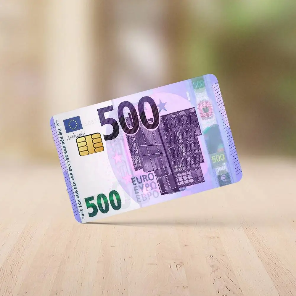 Наклейки-скины для банковских карт Art European 500 Euro, декоративные защитные наклейки для дебетовых карт, 4 шт., устойчивые к царапинам, водонепроницаемые. (art.: 3920da2ddbdbf) - 3920da2ddbdbf