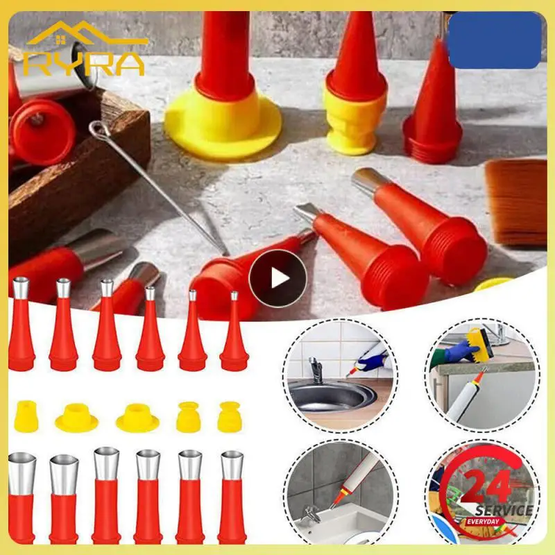 

Applicator Finisher Glue Nozzle With Base Stainless Steel Kitchen Bathroom Sink Joint Sealant Finishing Tool Hand Tools