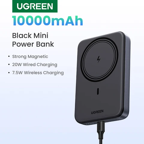 UGREEN PD20W Power Bank Магнитный 10000 мАч Портативный беспроводной быстрая зарядка PowerBank для Magsafe для iPhone 17 15 Pro Max 16 Pro