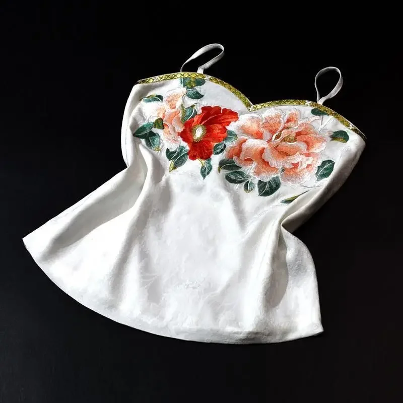 Китайская традиционная атласная жаккардовая вышитая кофта Hanfu 5 цветов женская