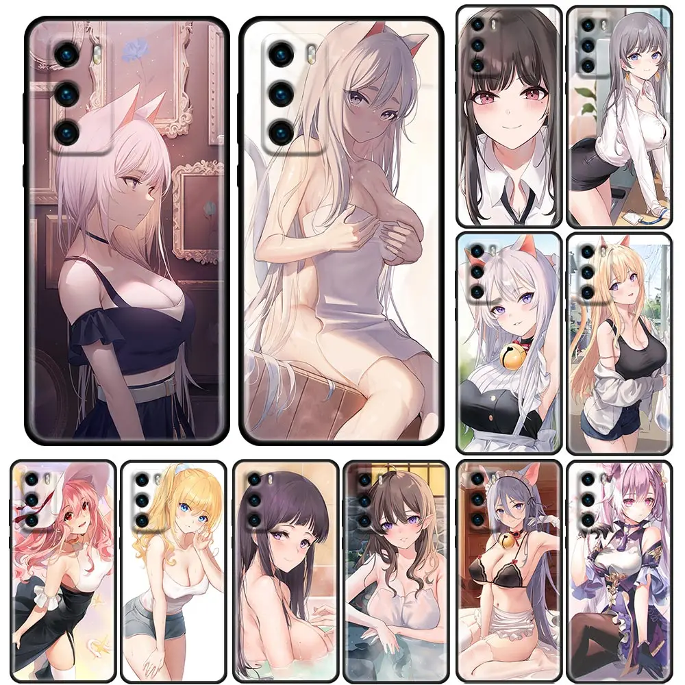 

Phone Case for Huawei P10 P20 P30 P40 Lite P50 Pro Plus P Smart Z Soft Silicone Cover Zero Two Darling in the FranXX Anime E Myo